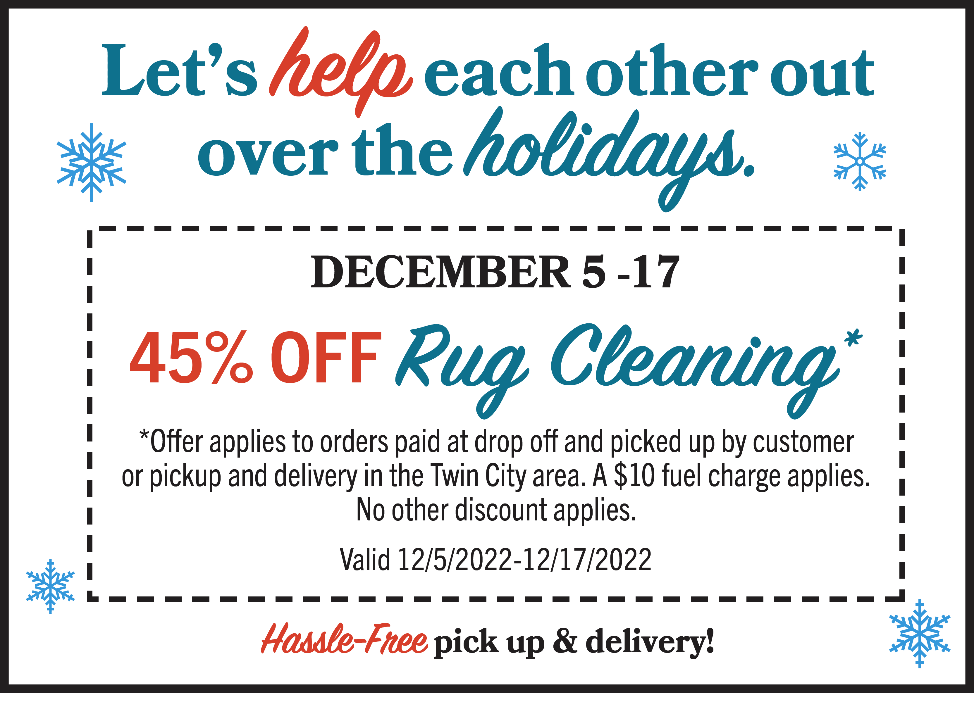 Rug Cleaning Special Minneapolis